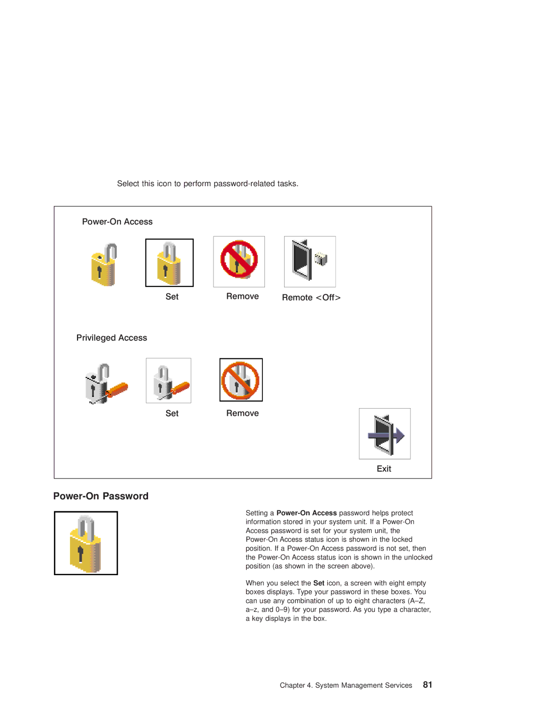 IBM RS/6000 44P manual Power-On Password 