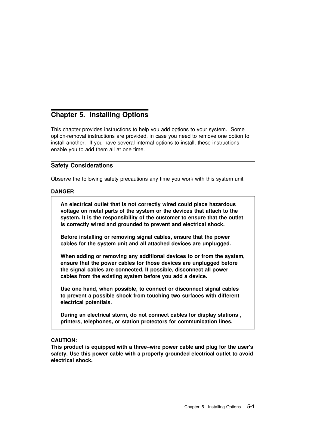 IBM RS/6000 7025 manual Safety Considerations 