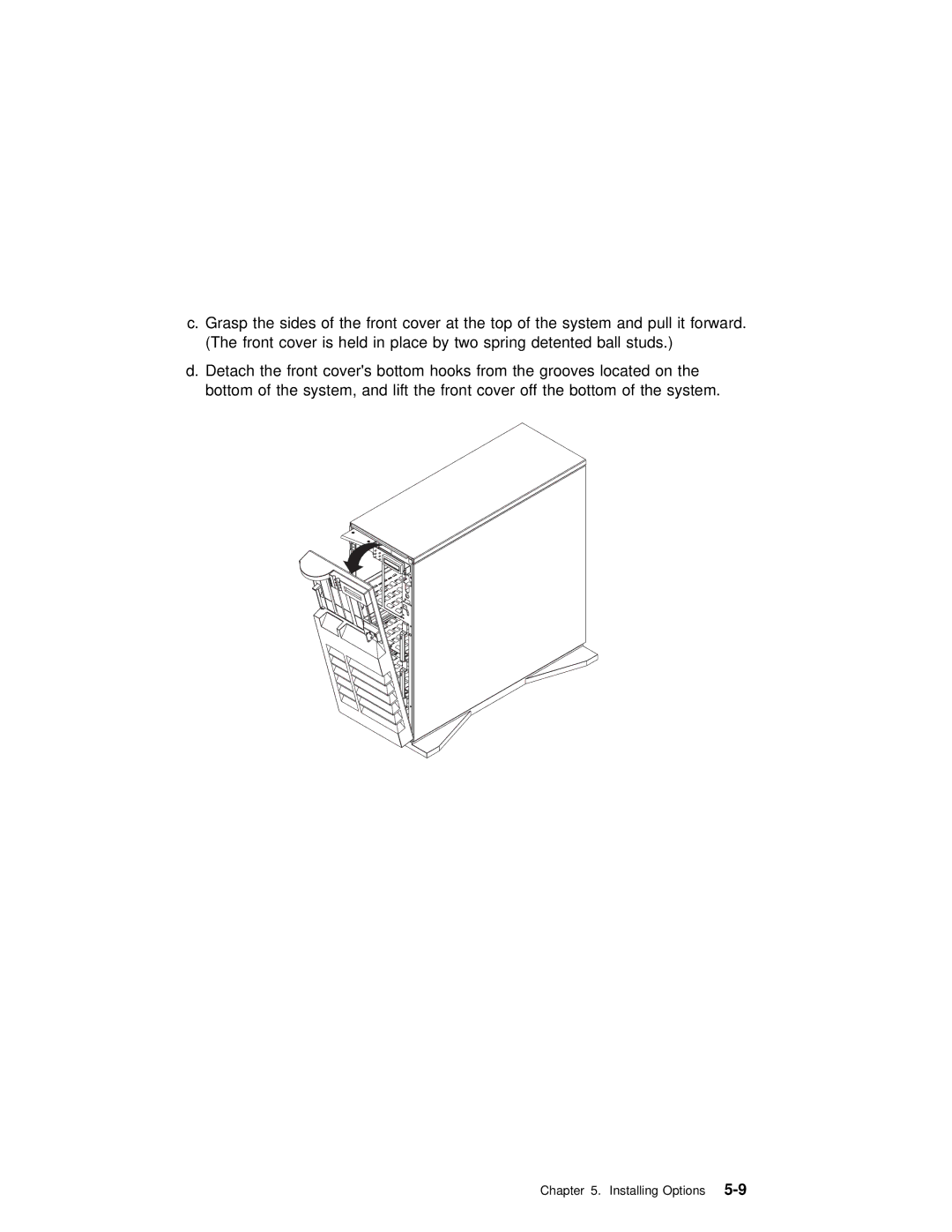 IBM RS/6000 7025 manual Installing Options5-9 