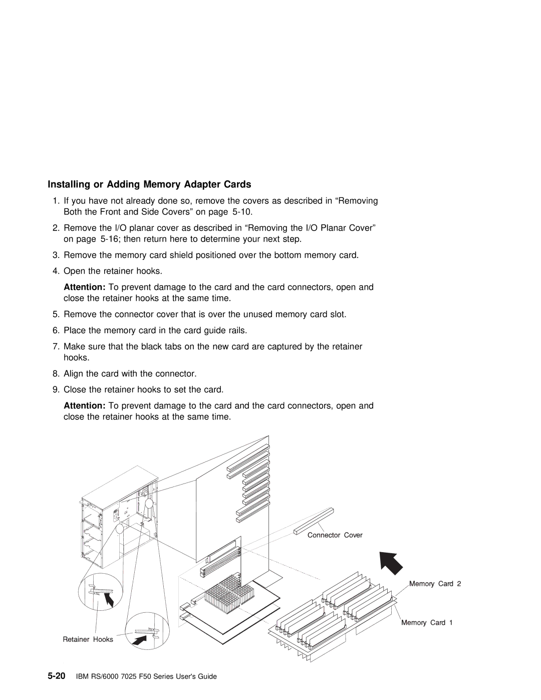 IBM RS/6000 7025 manual Installing, Adapter Cards 