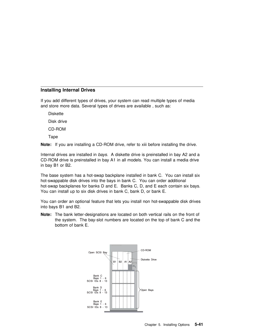 IBM RS/6000 7025 manual Installing Internal Drives, Cd-Rom 