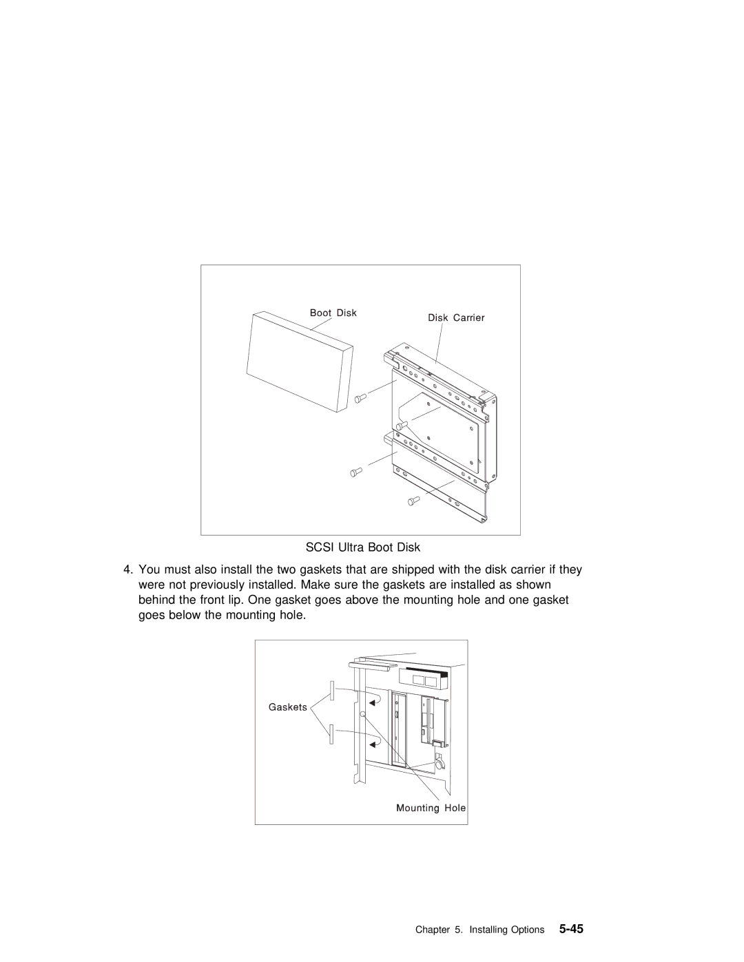 IBM RS/6000 7025 manual Installing Options5-45 