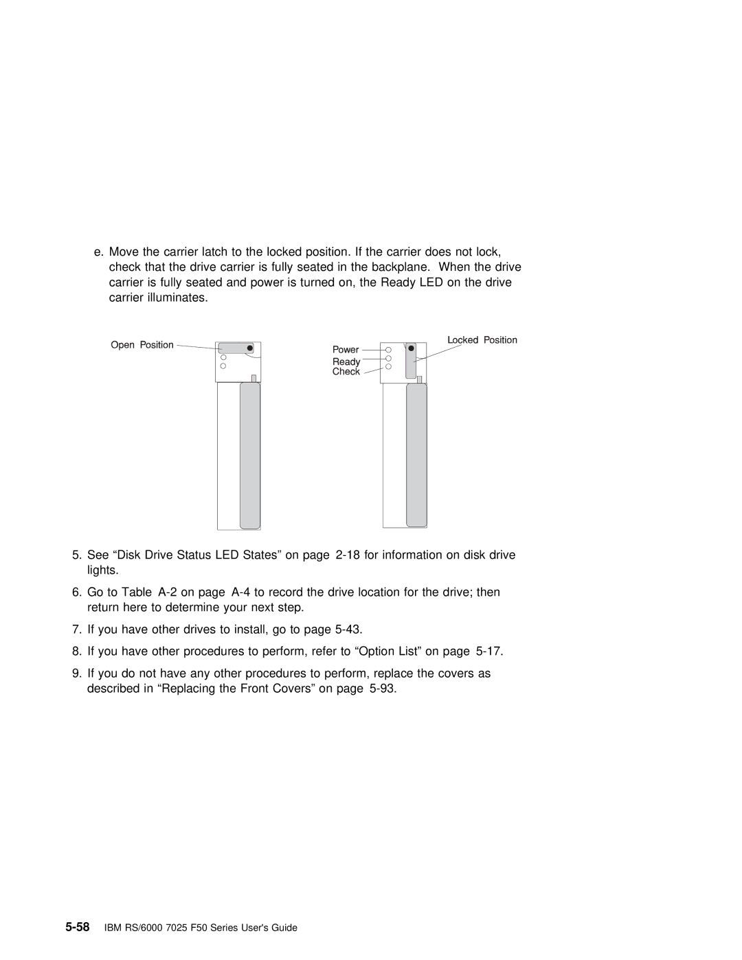 IBM manual 58IBM RS/6000 7025 F50 Series Users Guide 