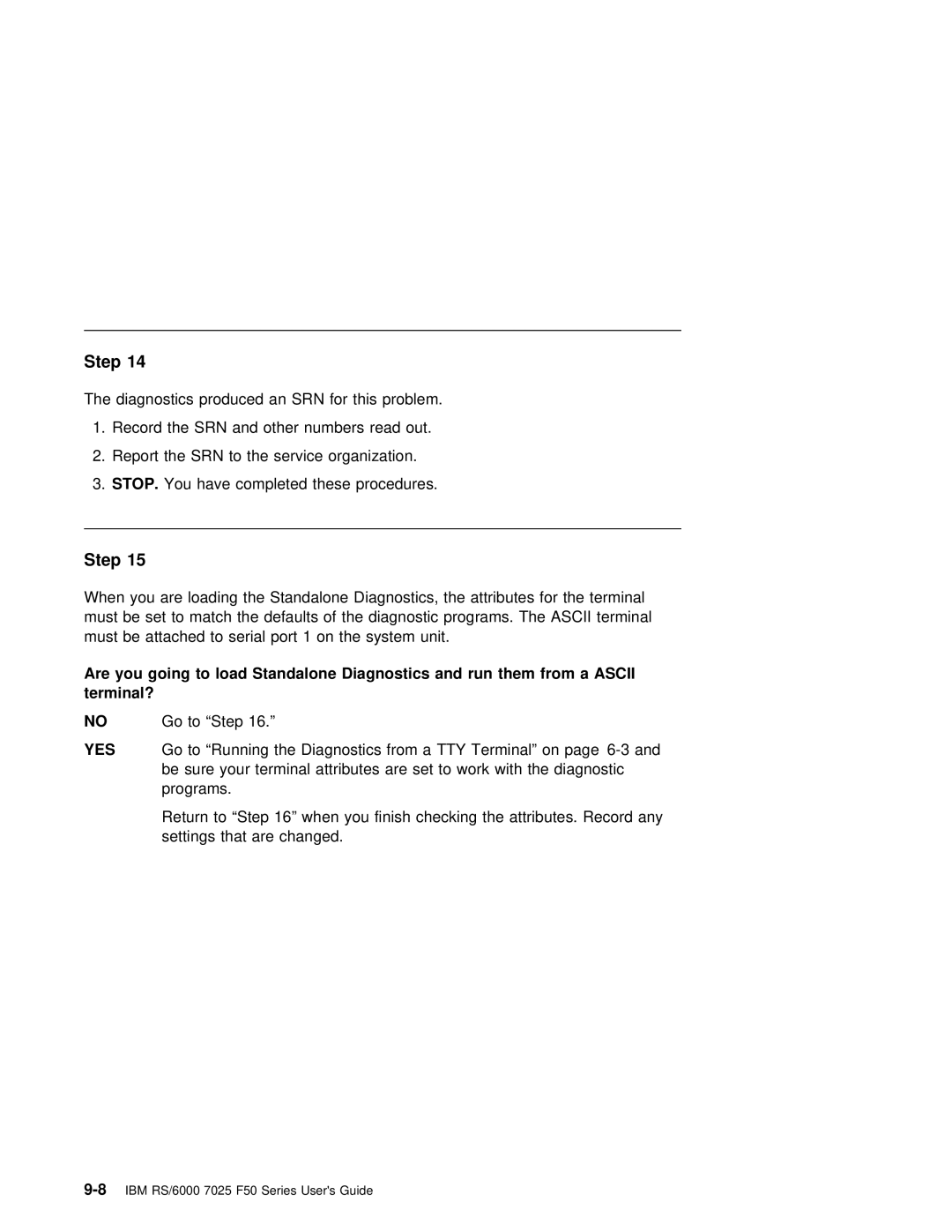 IBM RS/6000 7025 manual Terminal?, Diagnostics 