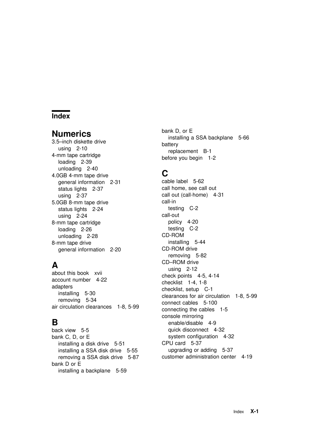 IBM RS/6000 7025 manual Numerics 