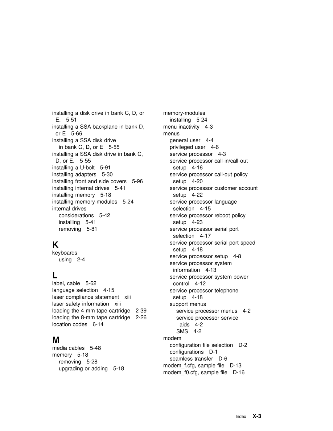 IBM RS/6000 7025 manual Installing Disk drive 