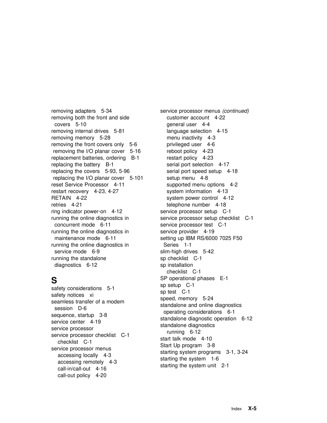 IBM RS/6000 7025 manual Retain 