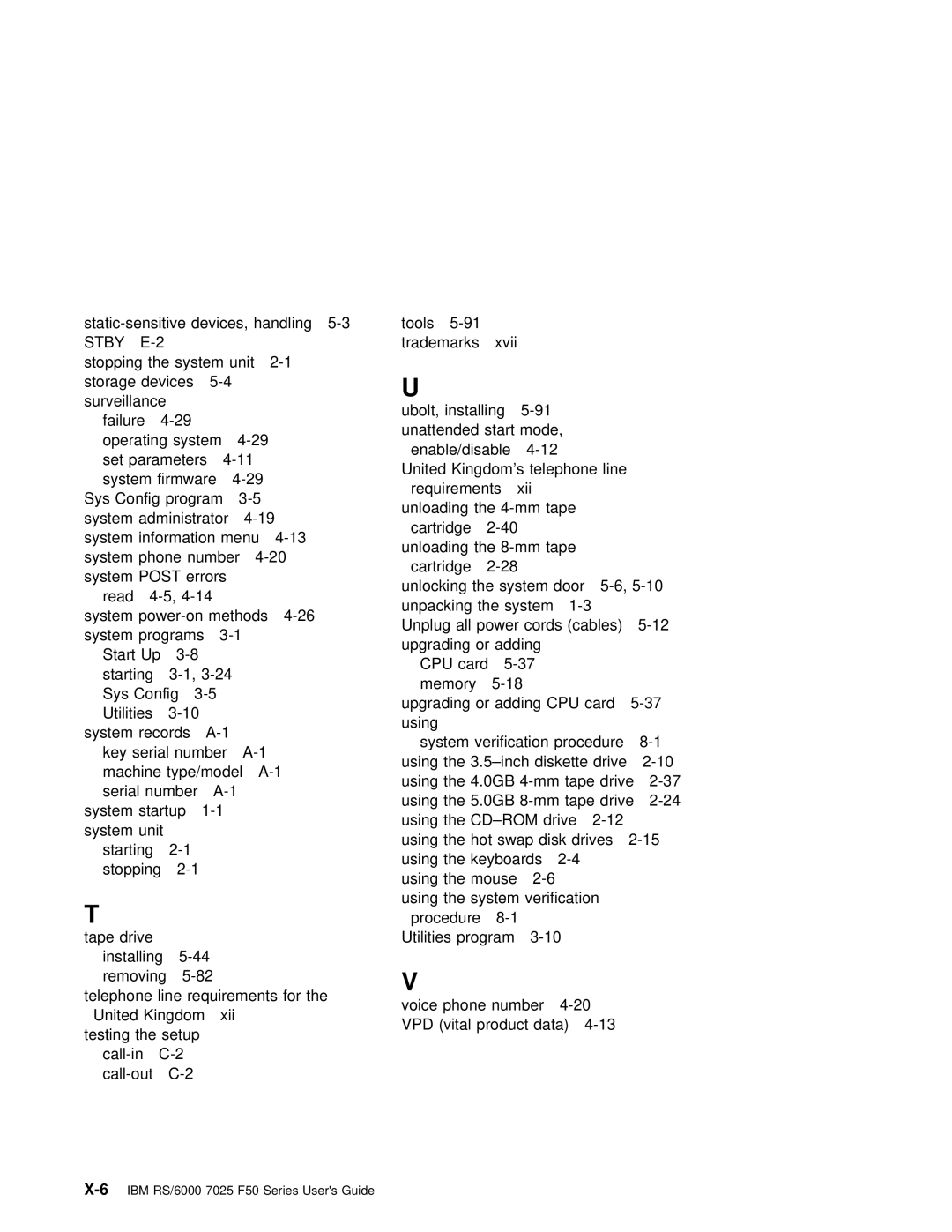 IBM RS/6000 7025 manual Stby, Cpu 