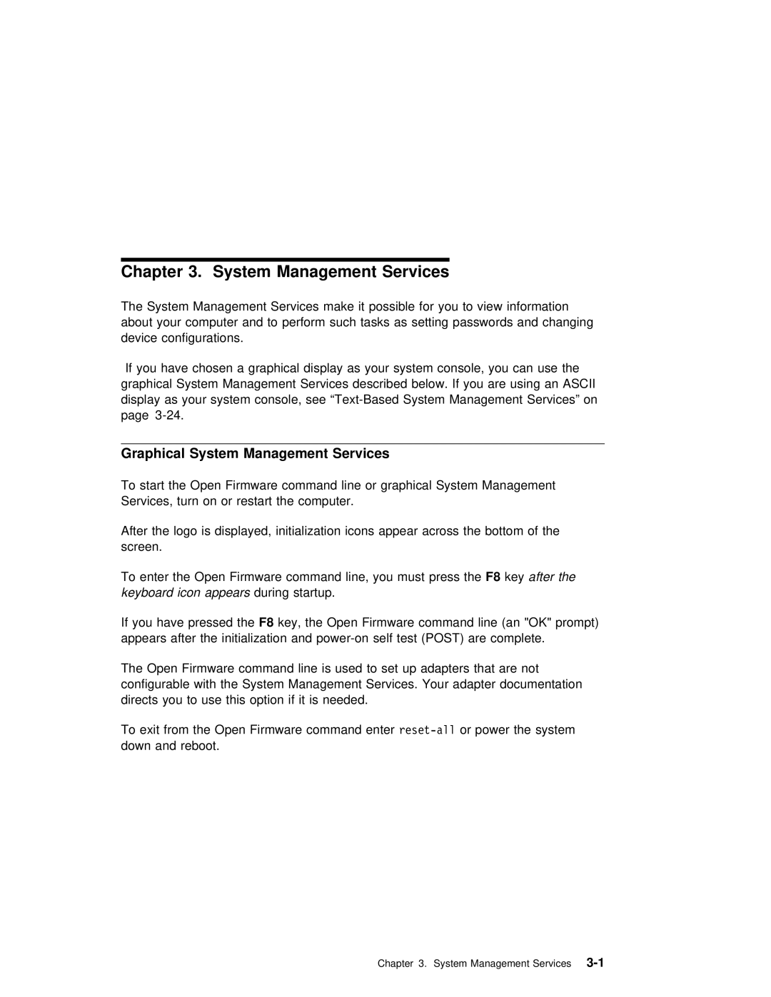 IBM RS/6000 7025 manual Graphical System Management Services 