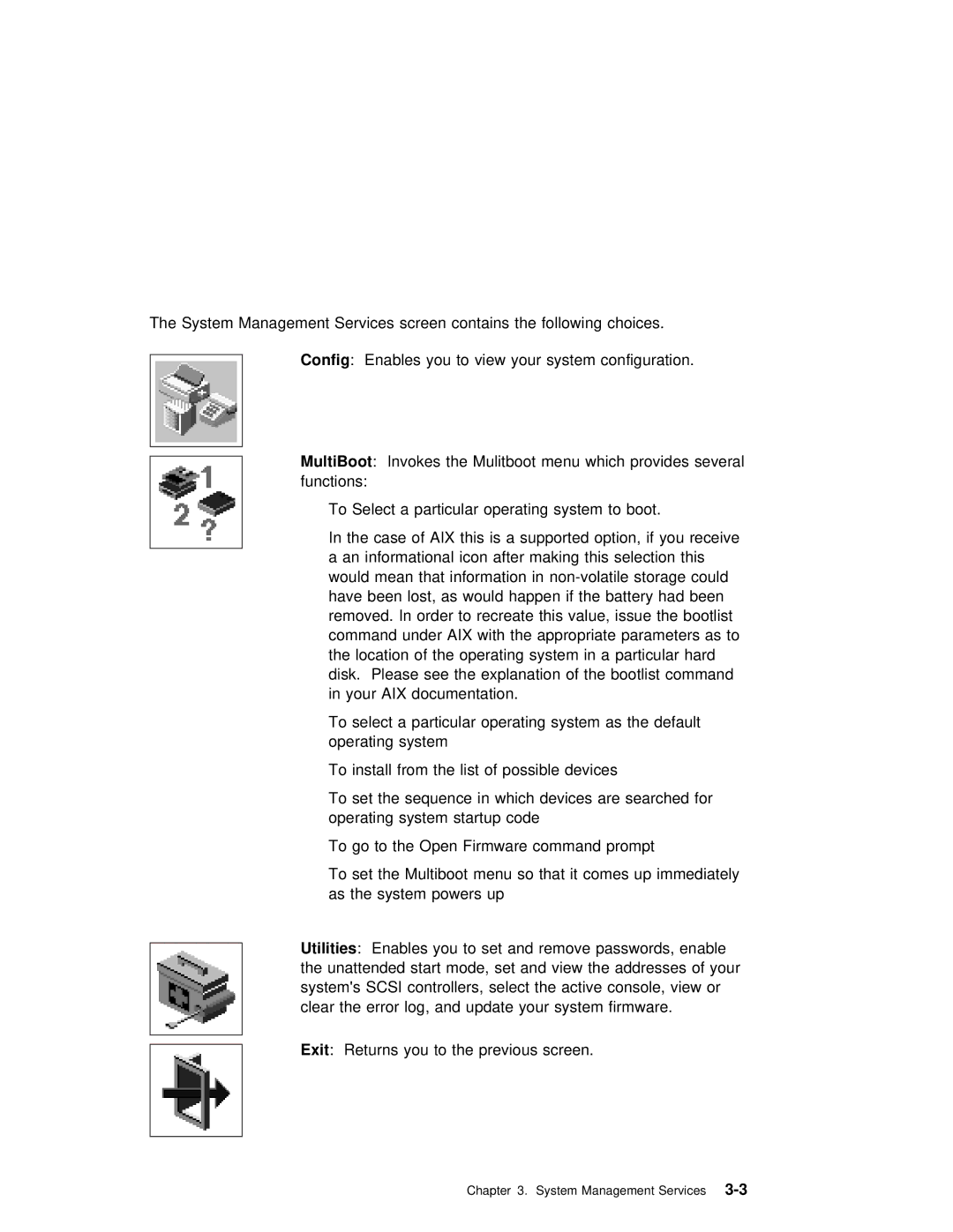 IBM RS/6000 7025 manual Aix, Utilities Enables 