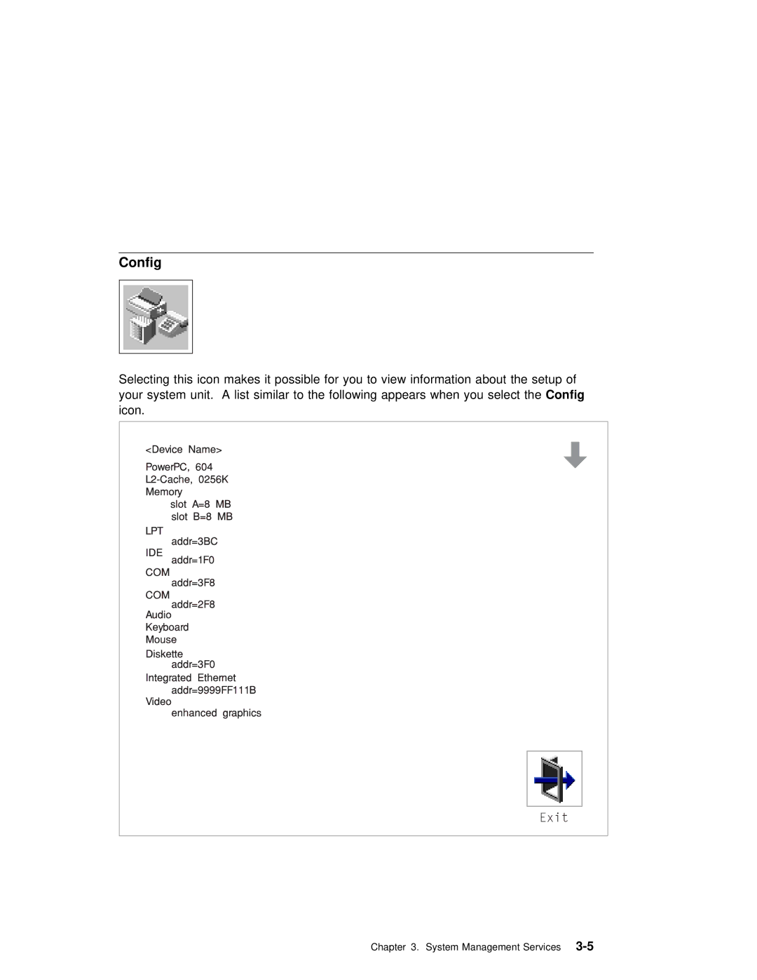 IBM RS/6000 7025 manual Config 