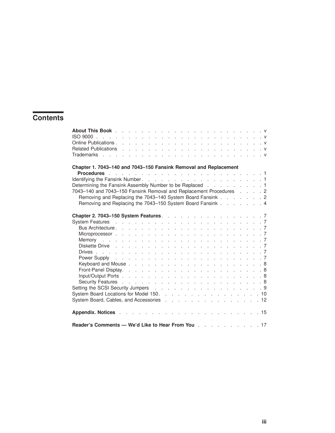 IBM SN32-9080-01, RS/6000 7043 43P Series manual Contents 