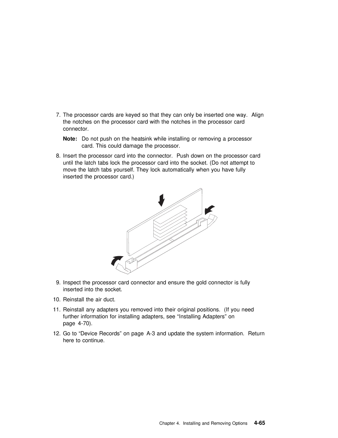 IBM RS/6000 7043 43P manual Installing and Removing4-65Options 