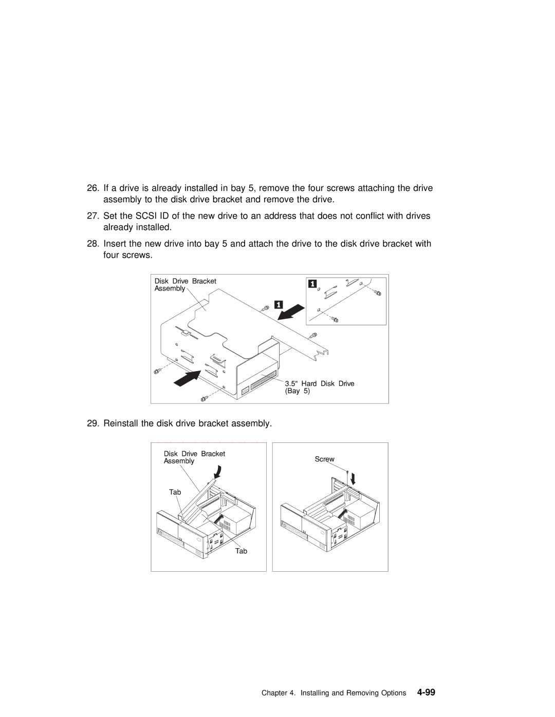 IBM RS/6000 7043 43P manual Installing and Removing4-99Options 