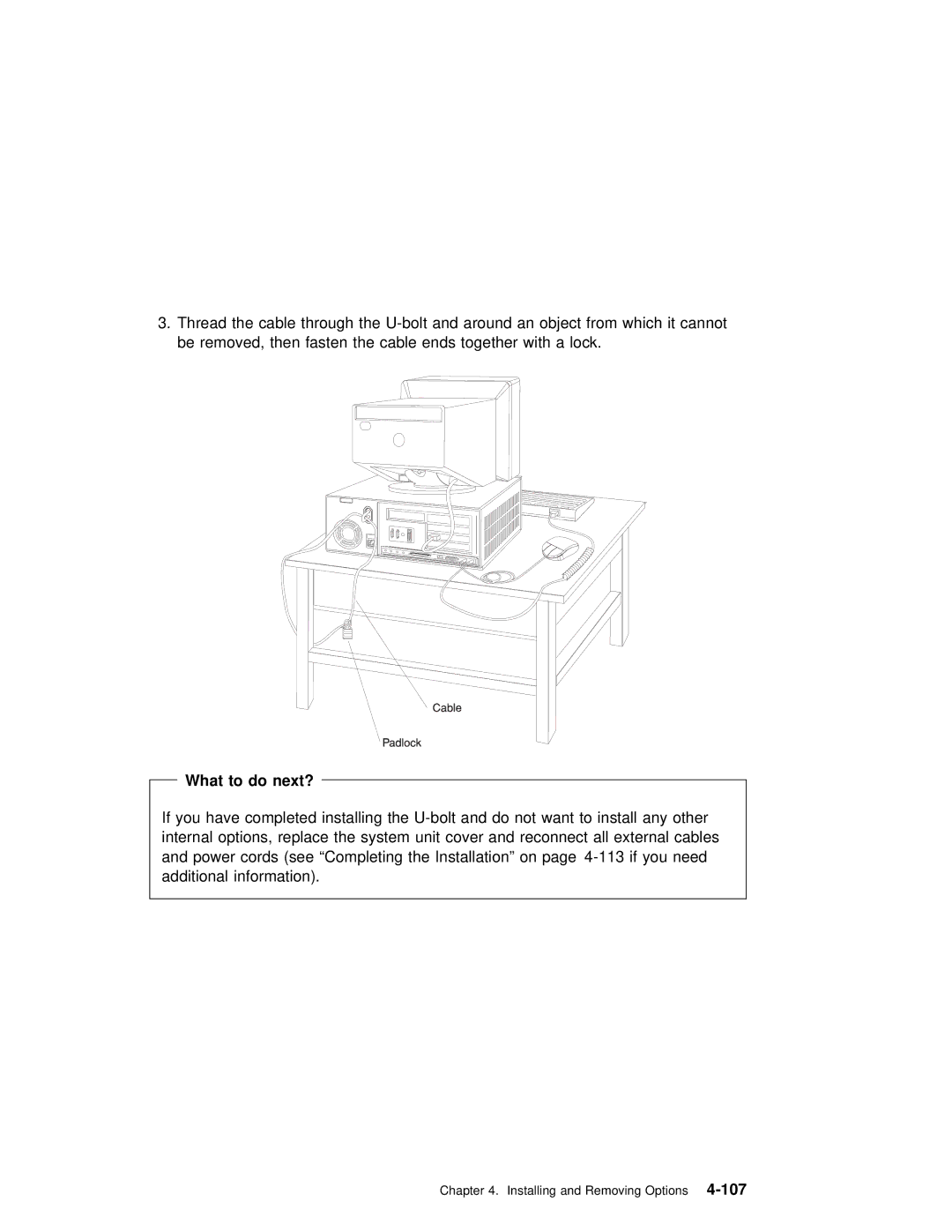 IBM RS/6000 7043 43P manual Installing and Removing4-107Options 