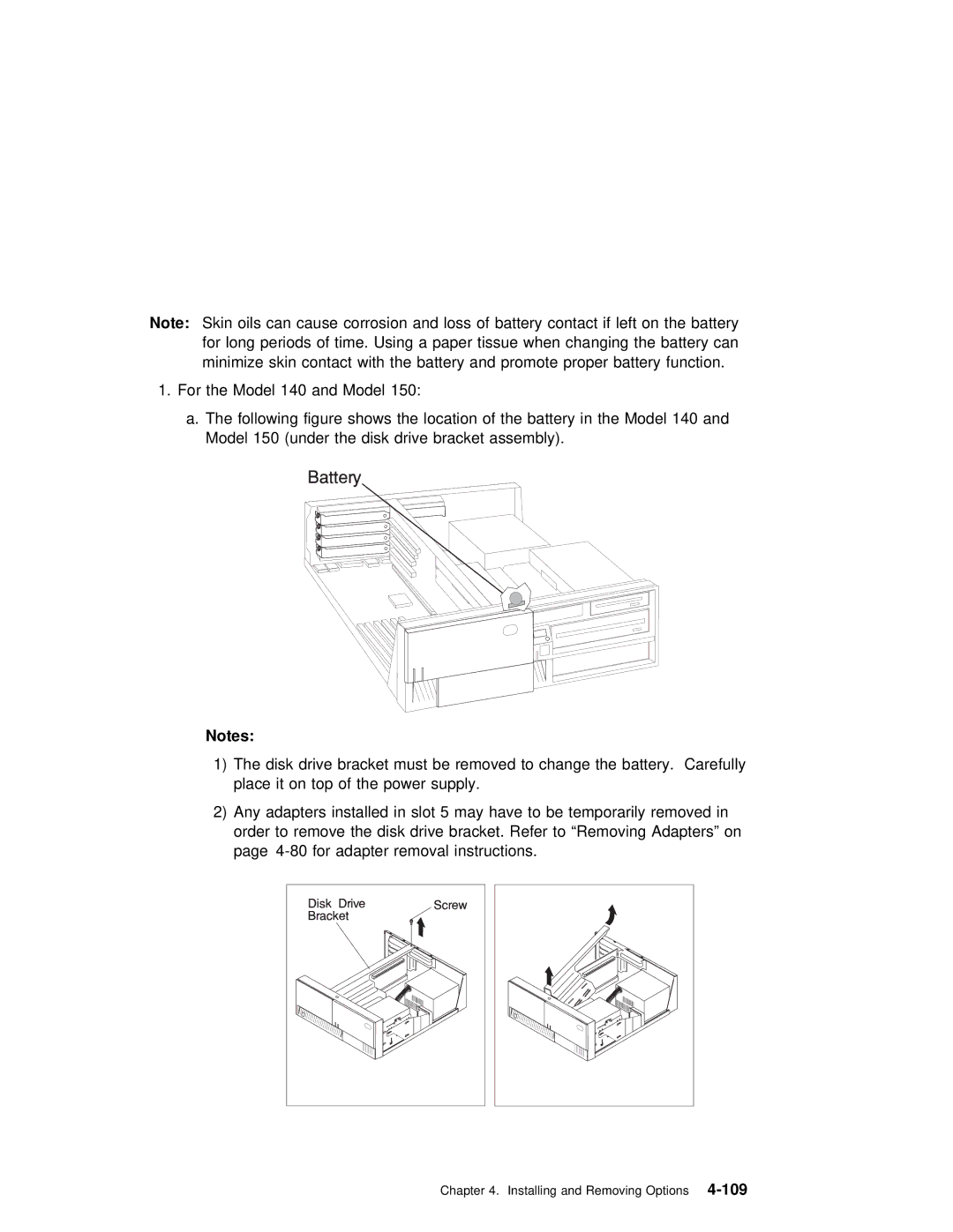 IBM RS/6000 7043 43P manual Installing and Removing4-109Options 