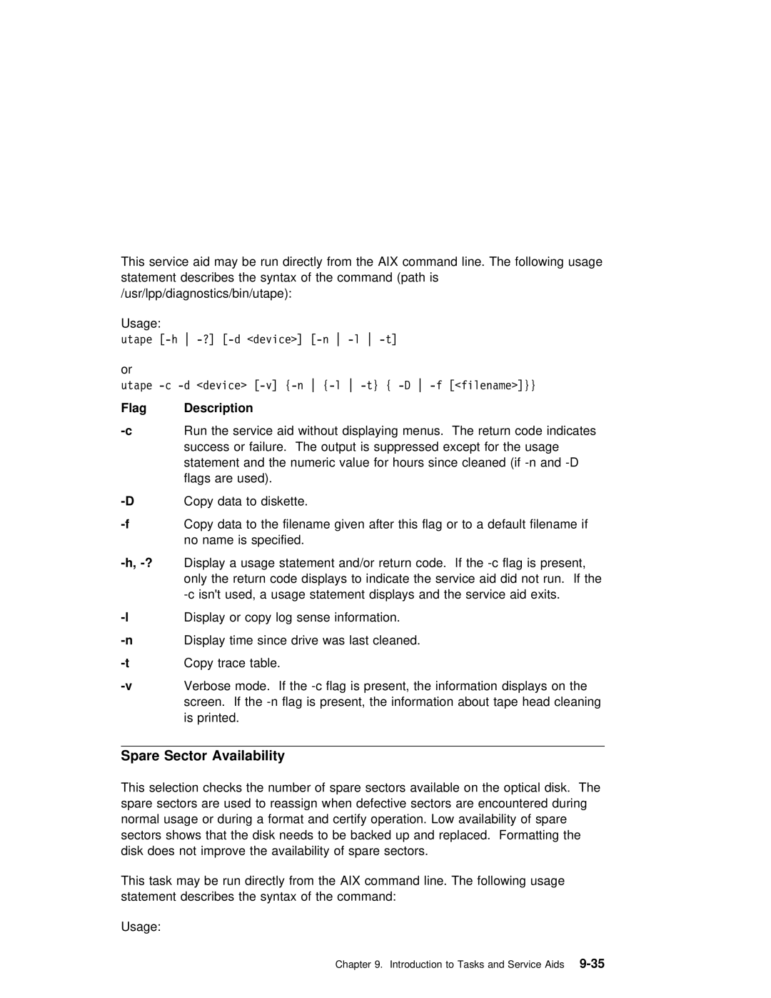 IBM RS/6000 7043 43P manual Availability, Flag 