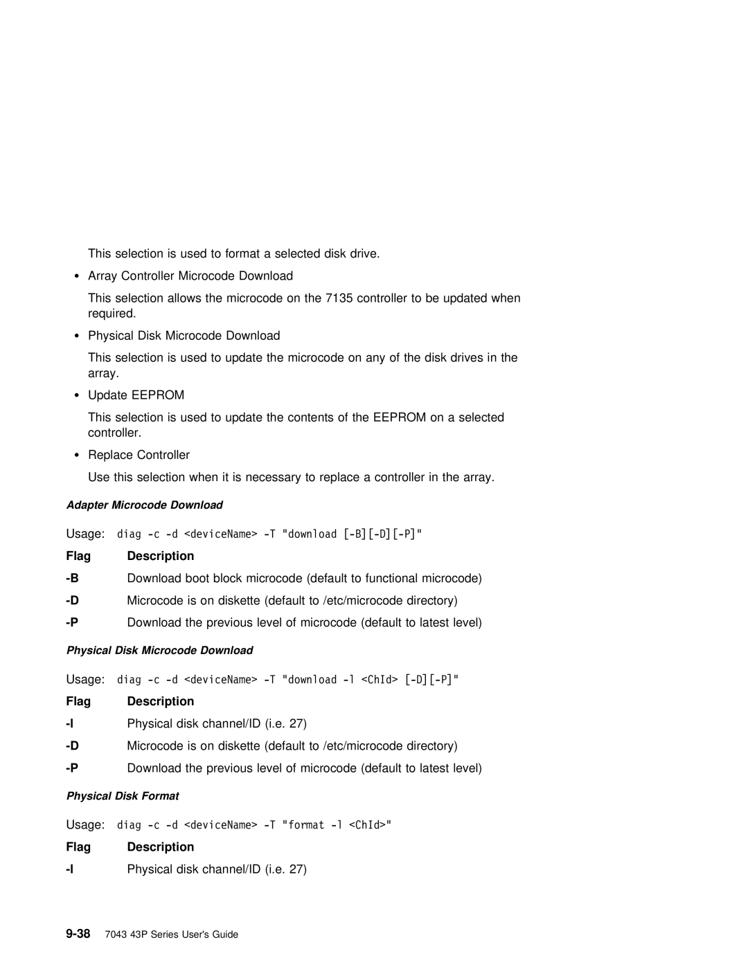 IBM RS/6000 7043 43P manual LPhysical disk channel/ID i.e 