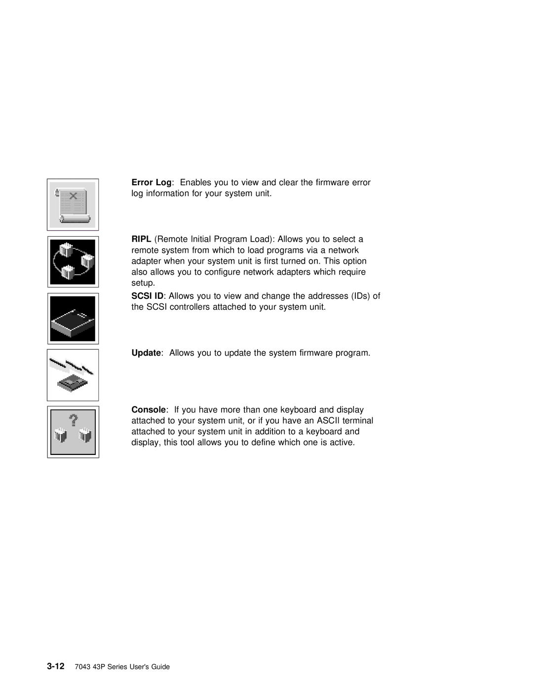 IBM RS/6000 7043 43P manual Error, Scsi 