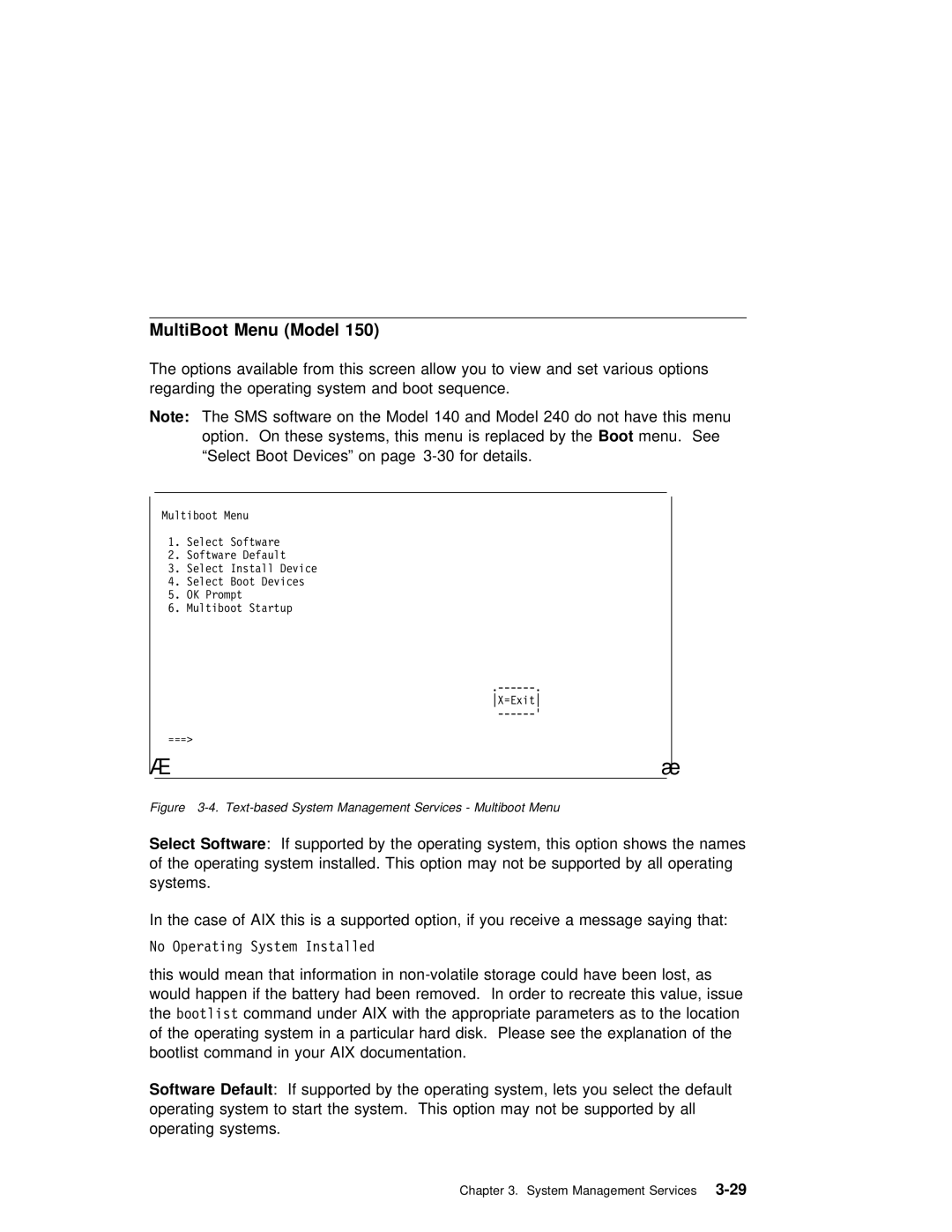 IBM RS/6000 7043 43P manual MultiBoot Menu Model, Select Software If 