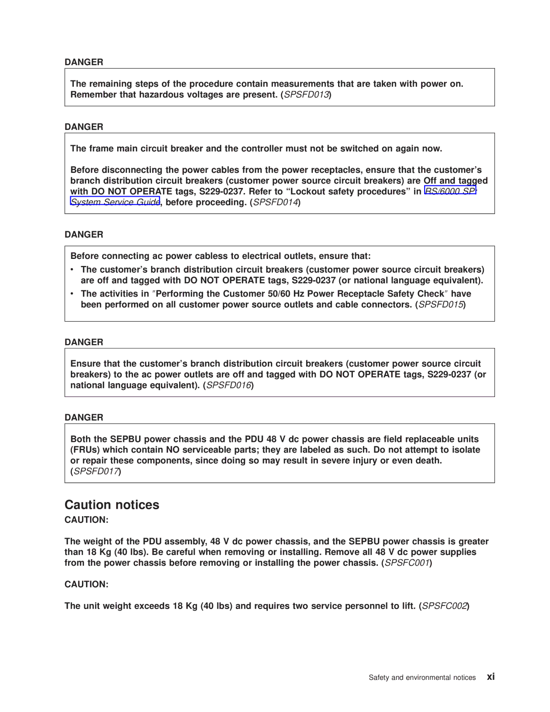 IBM RS/6000 SP manual SPSFD017 