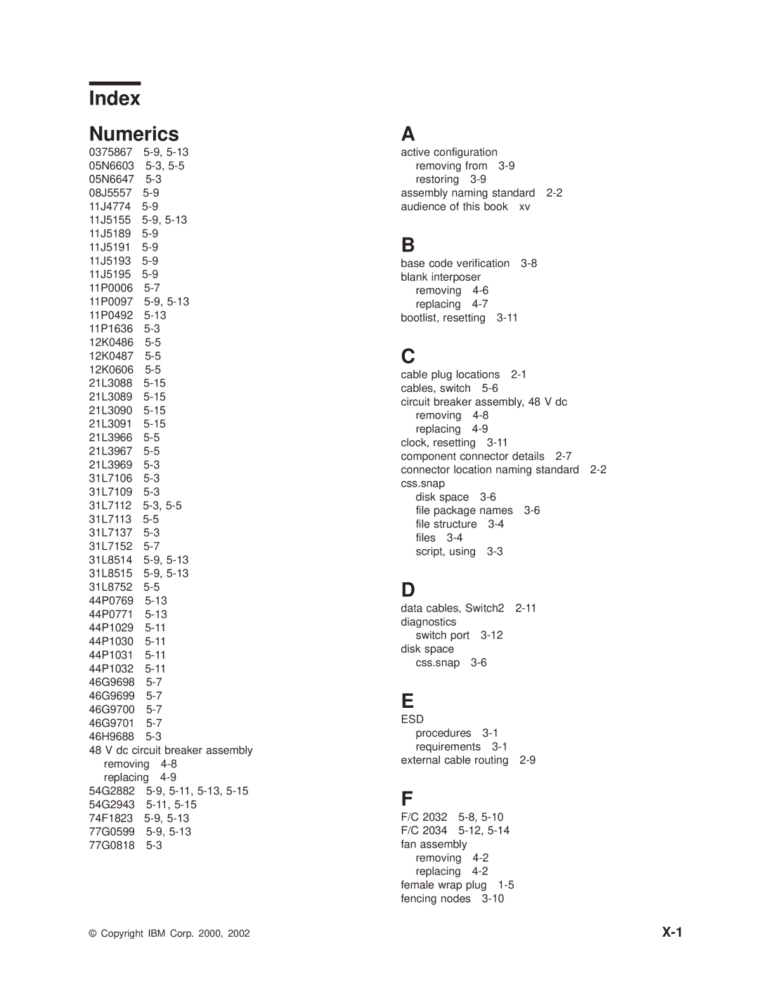 IBM RS/6000 SP manual Index Numerics 