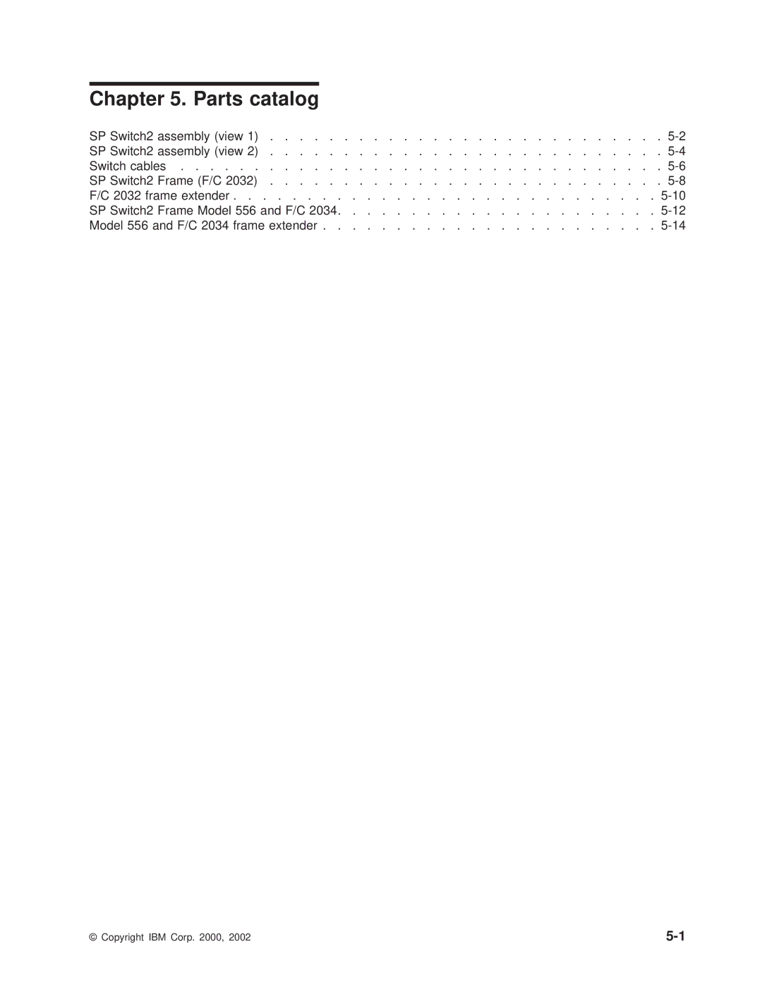 IBM RS/6000 SP manual Parts catalog 