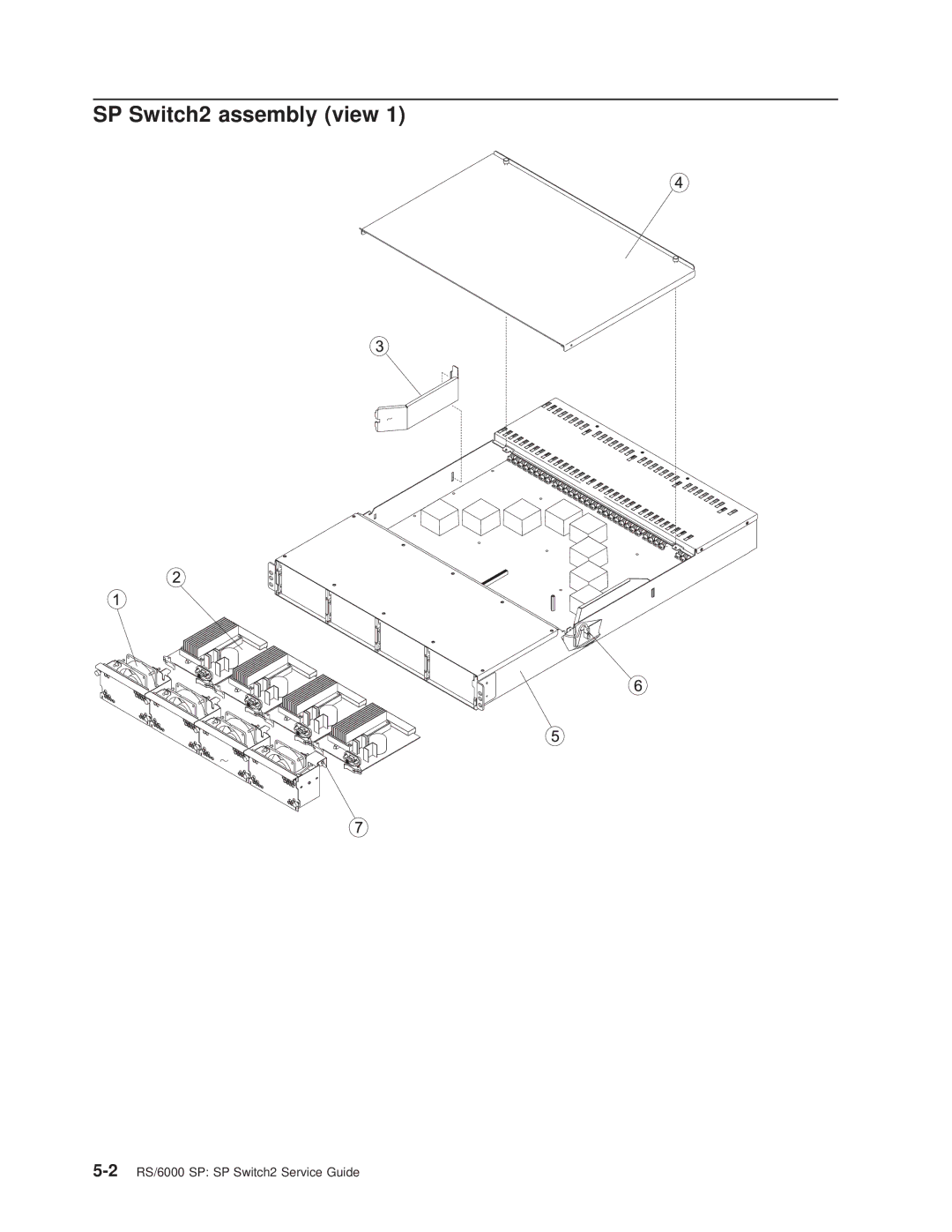 IBM RS/6000 SP manual SP Switch2 assembly view 