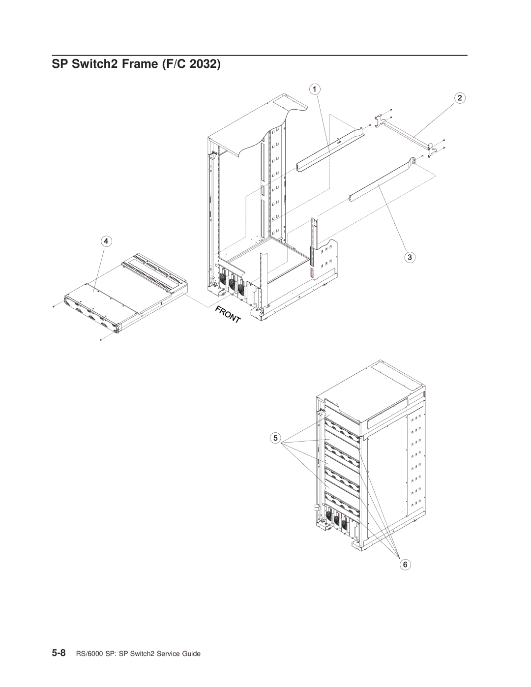 IBM RS/6000 SP manual SP Switch2 Frame F/C, Front 