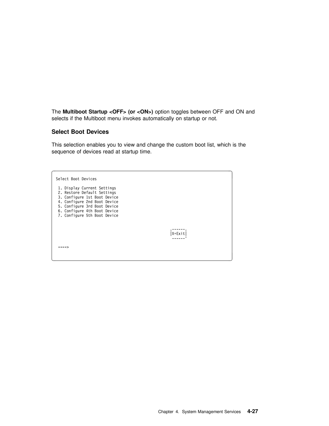 IBM RS/6000 manual Select Boot Devices 