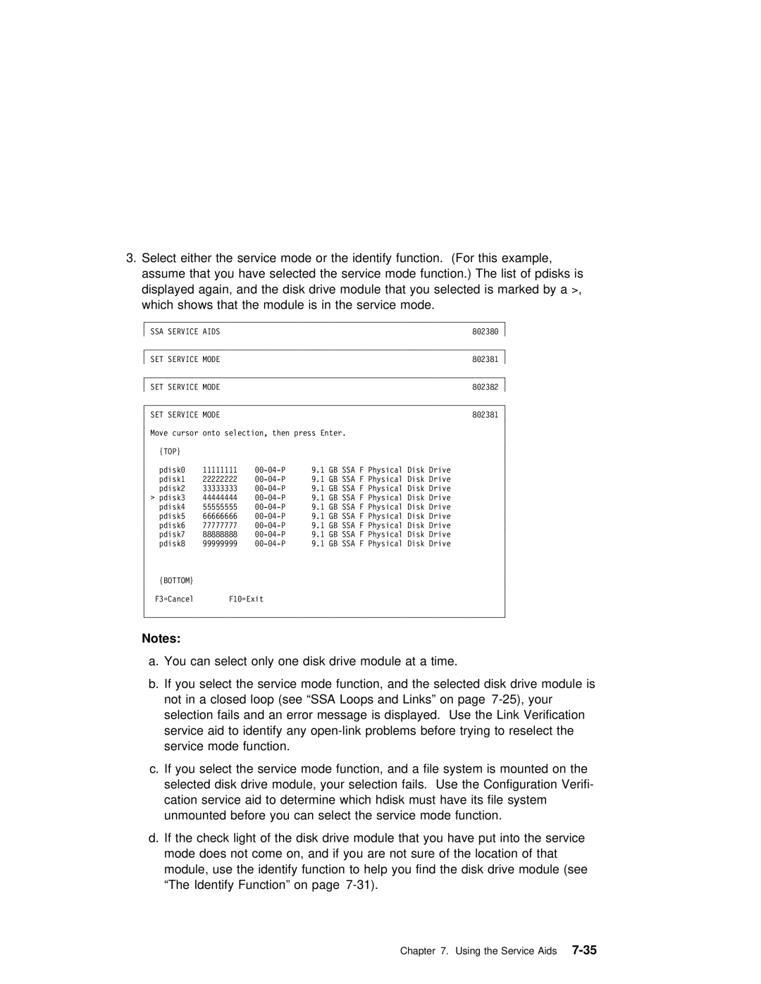 IBM RS/6000 manual Using the Service7-35Aids 