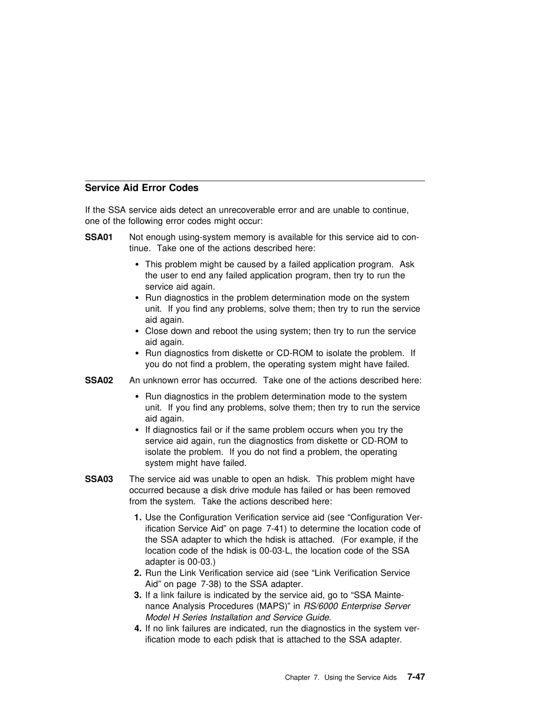 IBM RS/6000 manual Model H Series Installation and Service. Guide 