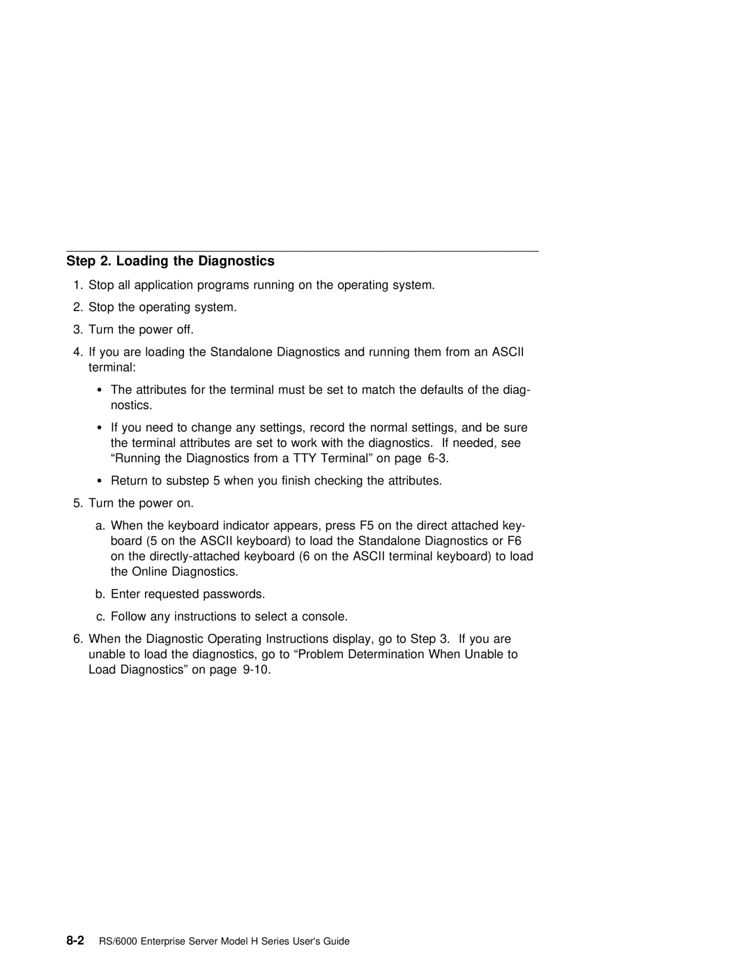 IBM RS/6000 manual Loading the Diagnostics 