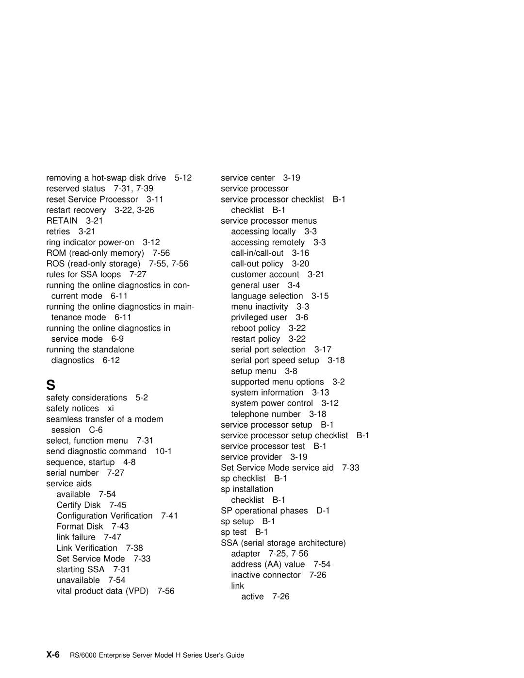 IBM RS/6000 manual Service Provider Sequence Startup Set, Inactive Connector Unavailable Link Vital Product Data 