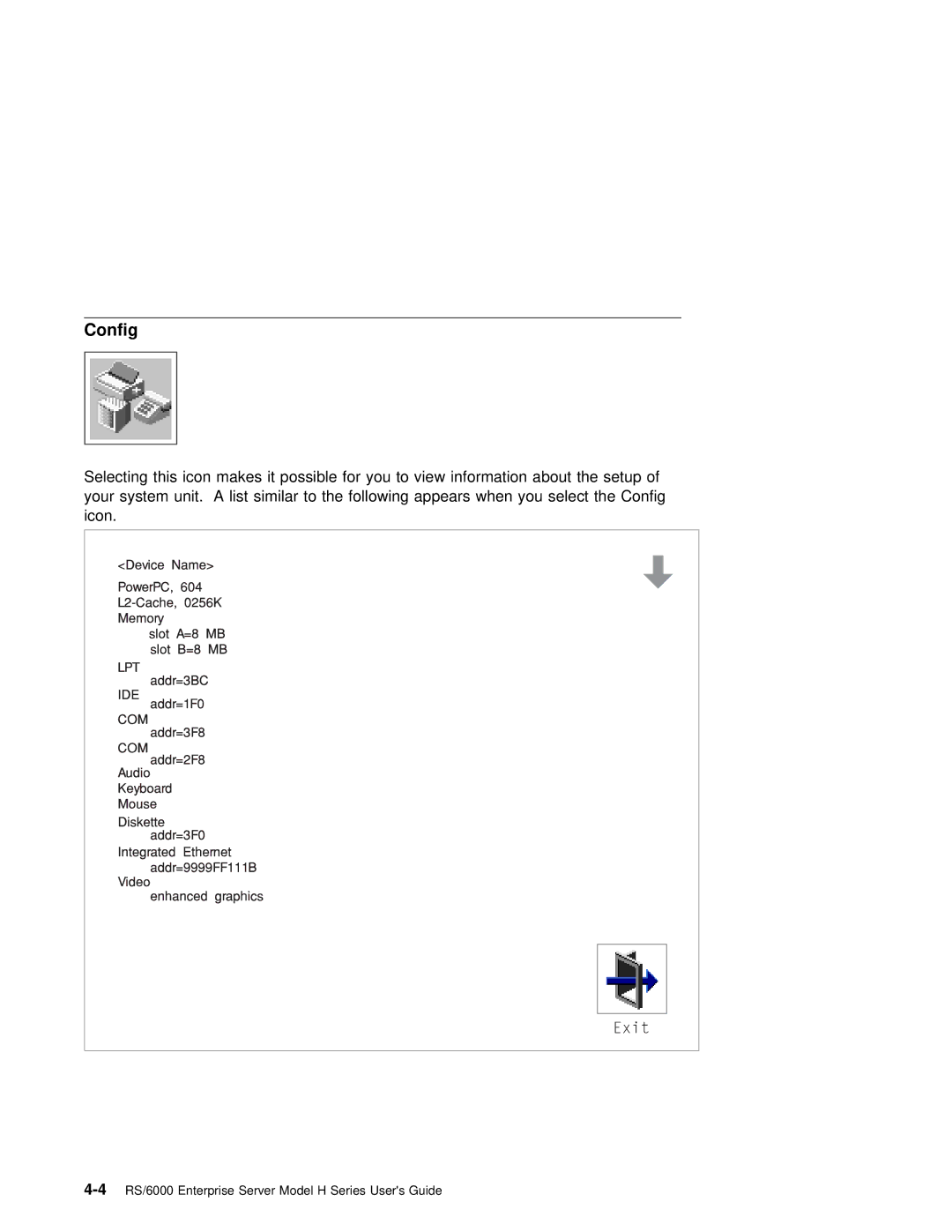 IBM RS/6000 manual Config 