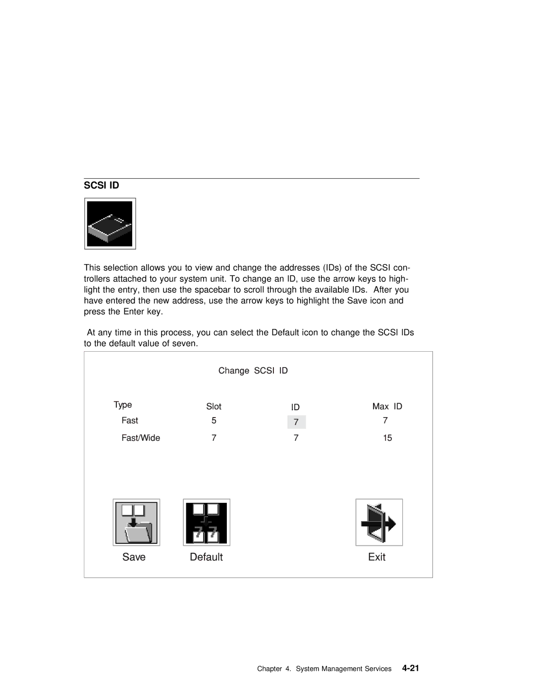 IBM RS/6000 manual Scsi ID 