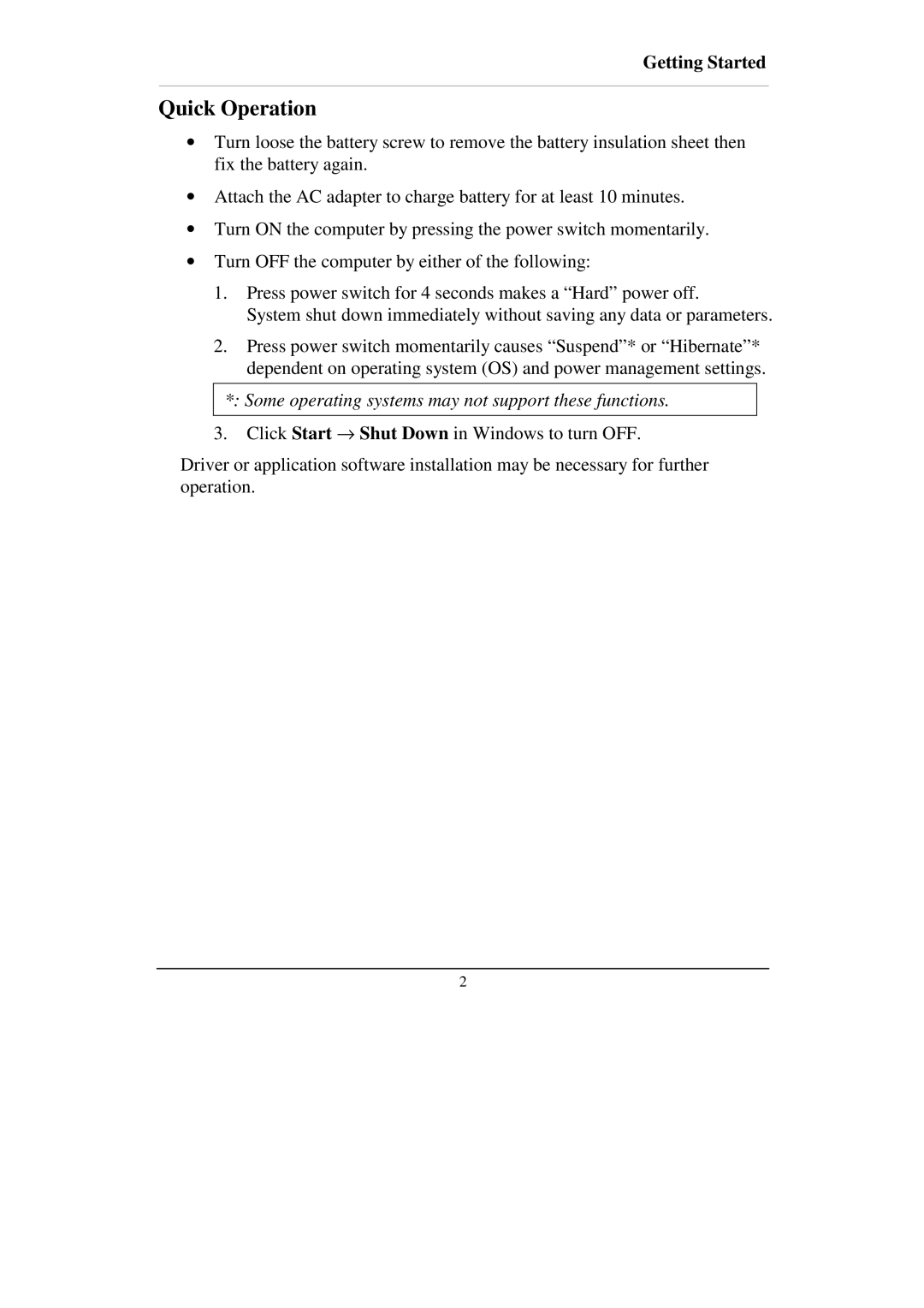 IBM RT-686EX manual Quick Operation, Some operating systems may not support these functions 