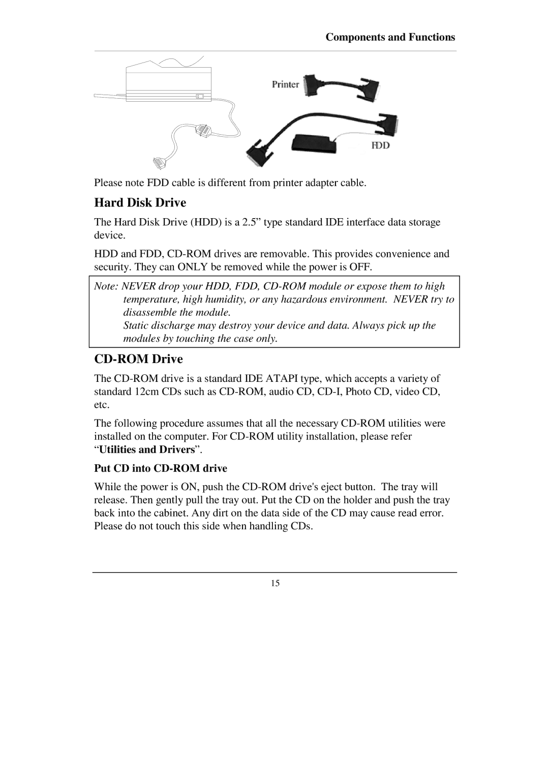 IBM RT-686EX manual Hard Disk Drive, CD-ROM Drive, Put CD into CD-ROM drive 