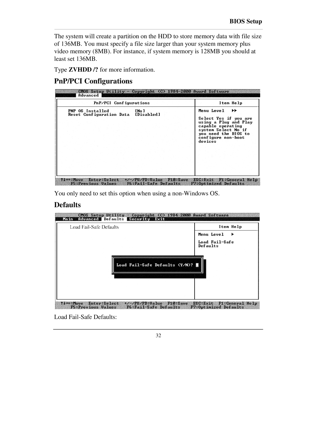 IBM RT-686EX manual PnP/PCI Configurations, Defaults 