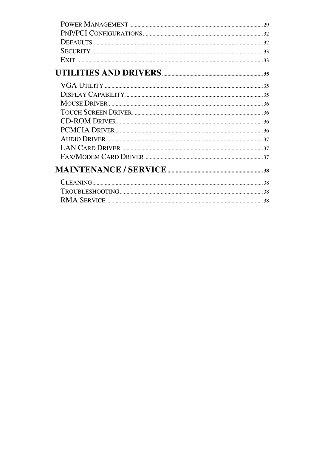 IBM RT-686EX manual Maintenance / Service 