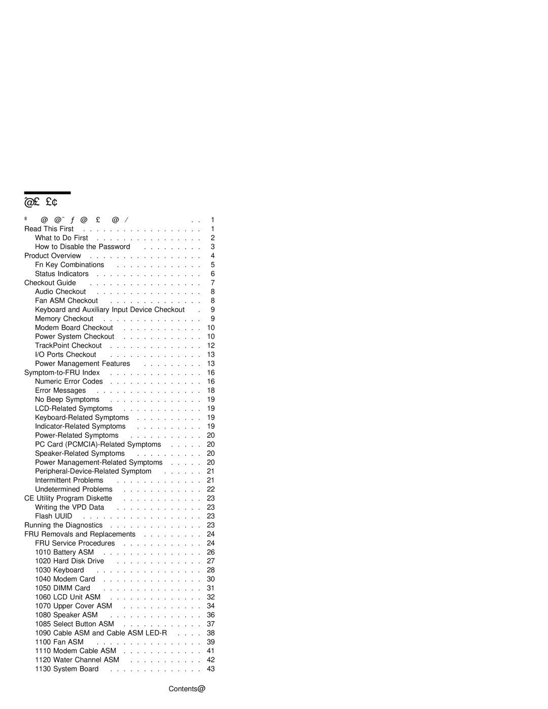 IBM S09N-8590-00 manual Contents 