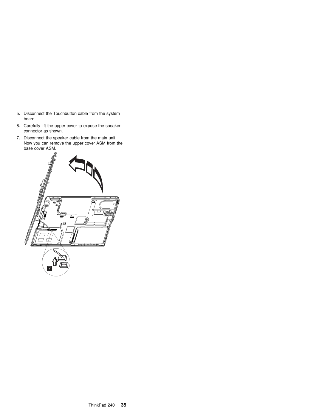 IBM S09N-8590-00 manual From Base cover ASM ThinkPad 