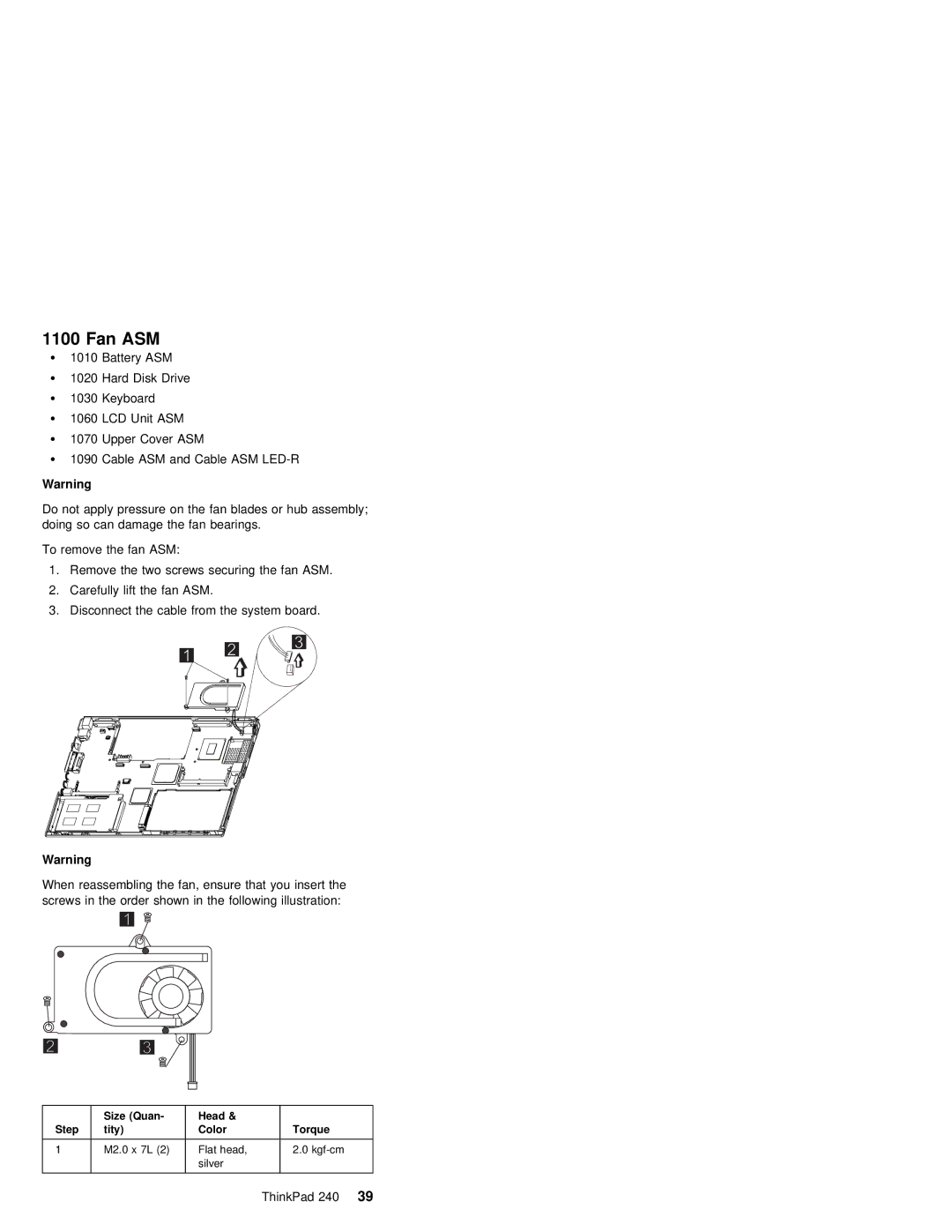 IBM S09N-8590-00 manual Fan ASM 