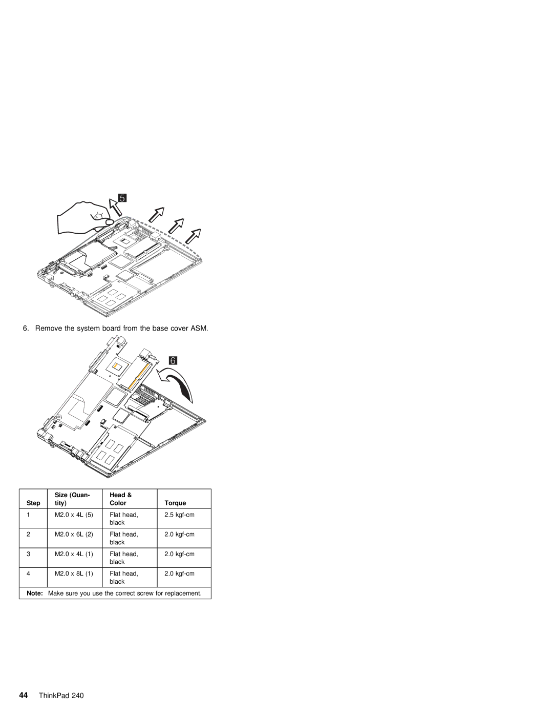 IBM S09N-8590-00 manual Remove the system board from the base cover ASM 