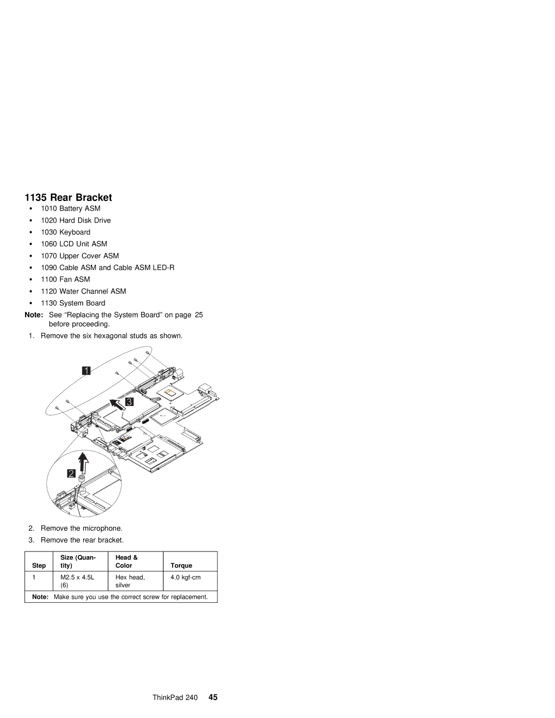 IBM S09N-8590-00 manual Rear Bracket 