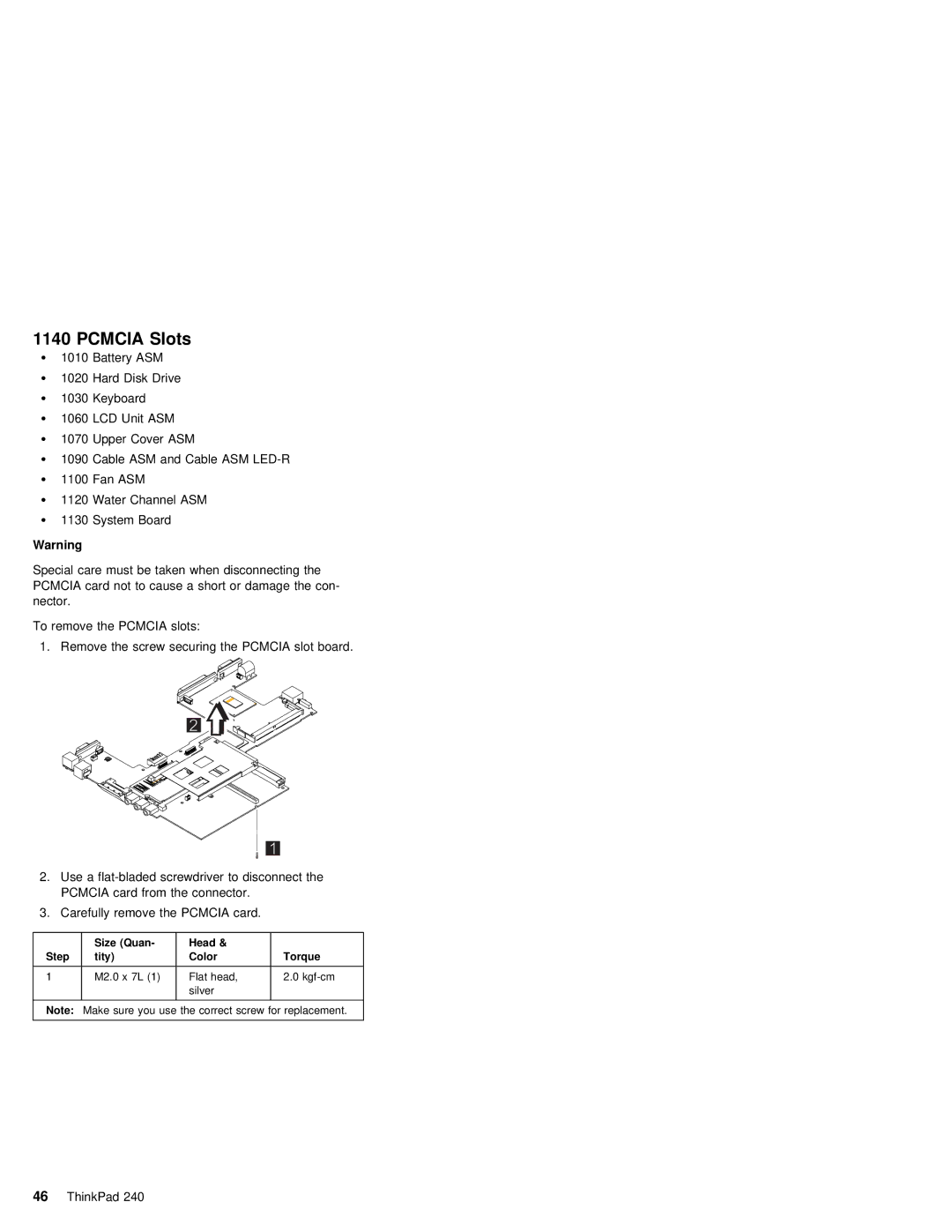 IBM S09N-8590-00 manual Pcmcia Slots 