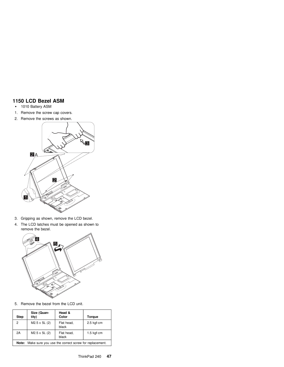 IBM S09N-8590-00 manual LCD Bezel ASM 