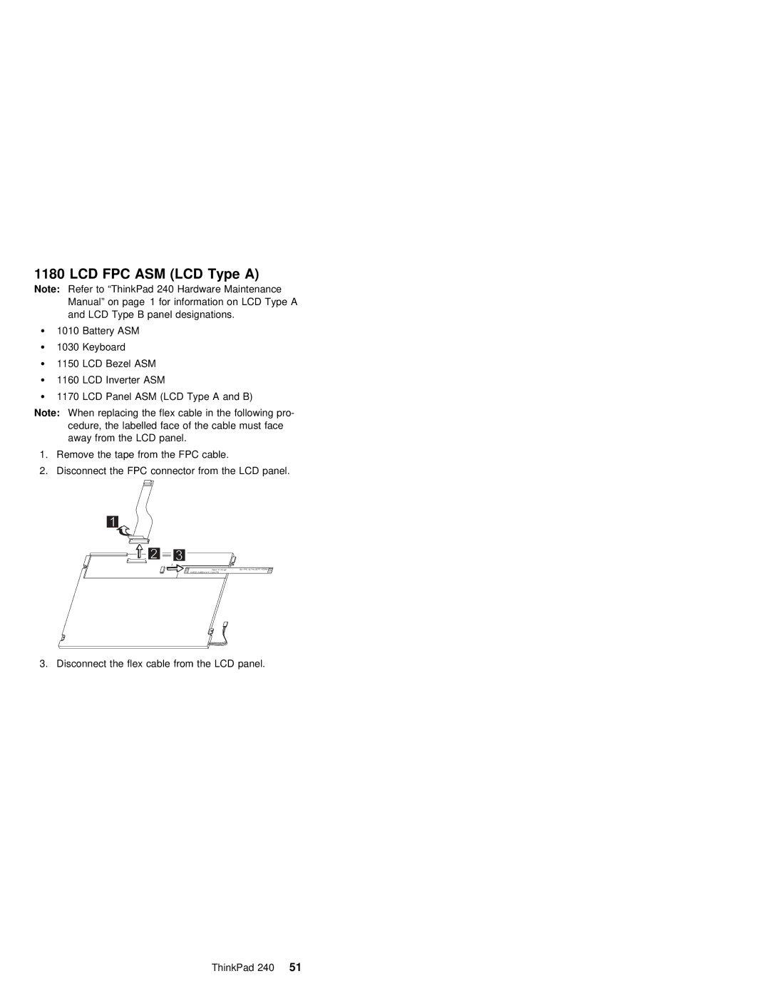 IBM S09N-8590-00 manual 1180 LCD, Type a 