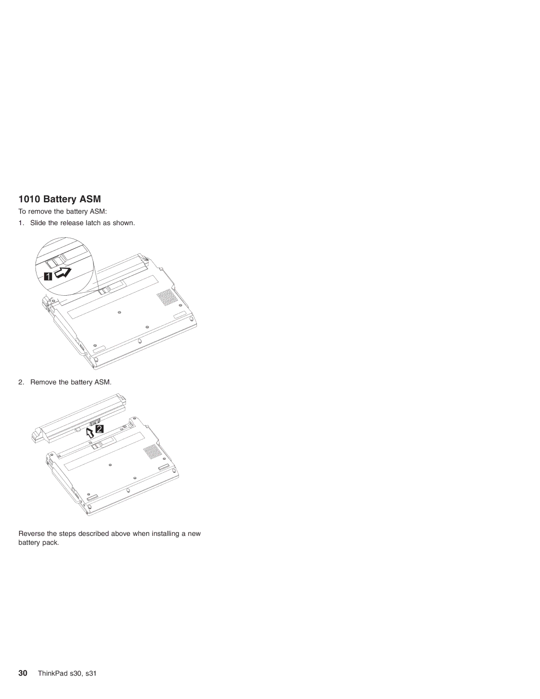 IBM S30, S31 manual Battery ASM 