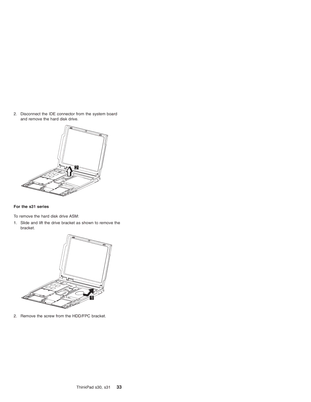 IBM S31, S30 manual For the s31 series 